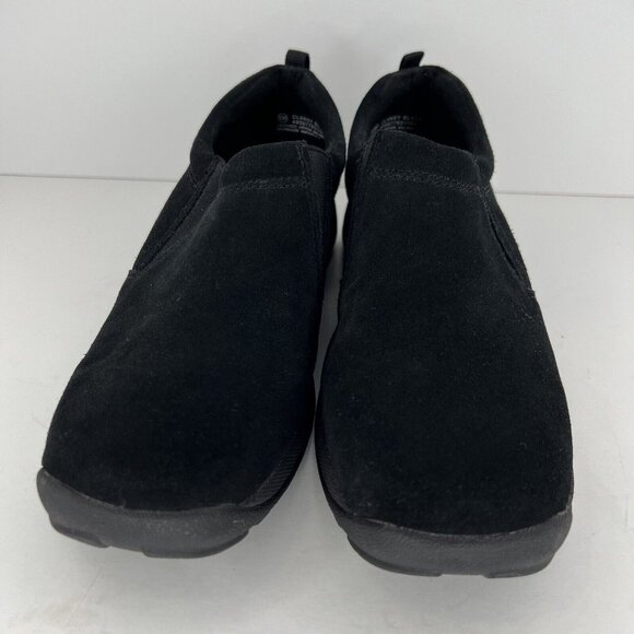 Sonoma Life Style Womens Size 10 Solid Jet Black Suede Slip-On Comfort Shoes - Picture 3 of 9